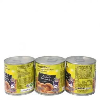 Champiñones Laminados Carrefour Pack 3x115 Gr.