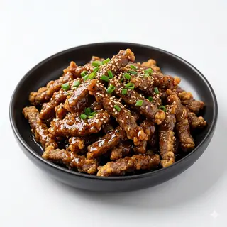 84.Ternera frita con salsa japonesa