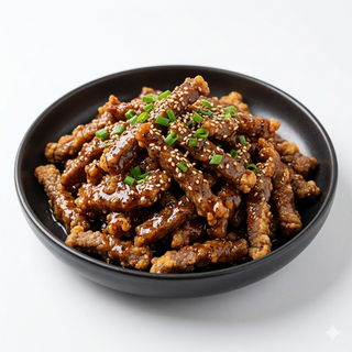 84.Ternera frita con salsa japonesa