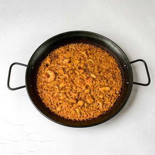 Arroz marinero limpio, para no mancharse.