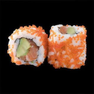Uramaki Salmón Tobiko (8 uds.)