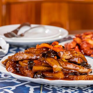 j10 მოთუშული ბადრიჯანი მოტკბო მოცხარო სოუსსი