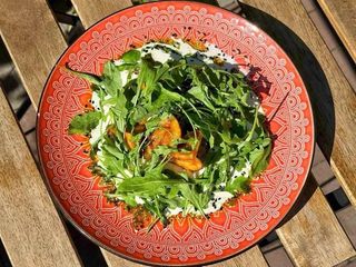 Баклажан смажений зі страчателлою в кисло-солодкому соусі (270g)