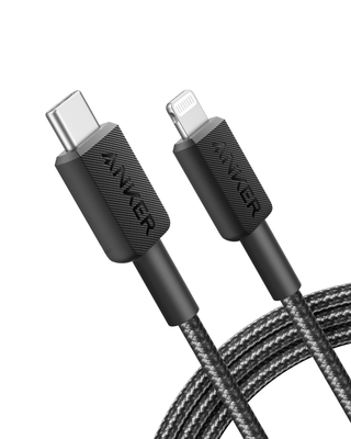 Anker 322 USB-C to Lightning Cable (3ft Braided) Black