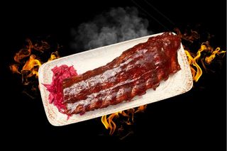 Coaste de porc clasica BBQ (scaricica de porc in sos BBQ)