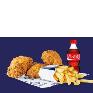 2 piece + Chips + Free 350ml Soda