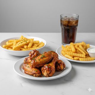 Menú  Alitas De Pollo (4Uds.)