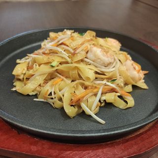 tagliatelle alla piastra con gamberi