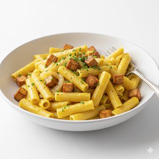 Tortiglioni alla carbonara veg