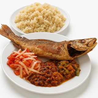 Poisson Frit Solo + Attiéké