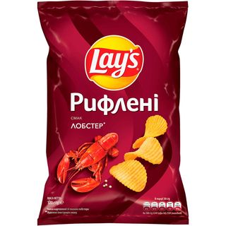 Чипси Картопляні Рифлені Зі Смаком Лобстера, Tm "lay's" 120 Г