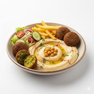 Plato Falafel con Humus