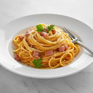 Espagueti A La Carbonara Con 'Nduja