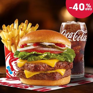 ვენდის ორმაგი ბურგერის კომბო