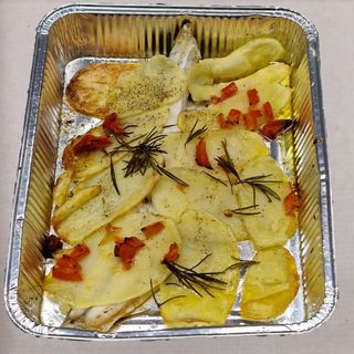 Filetto di Branzino in Crosta di Patate al Rosmarino