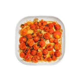 Tomates con ajo y aceite de oliva