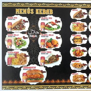 Menú kebab de plato 
