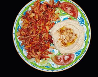 Combo de pollo con hummus