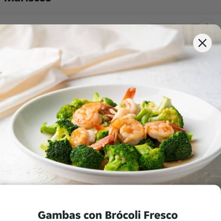 Gambas Con Brócoli Fresco