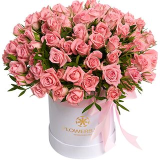 Квіти в коробці "Рожевий оазис"