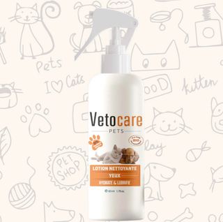 Vetocare Pets Lotion Nettoyante Yeux Hydrate & Lubrifie 60ml