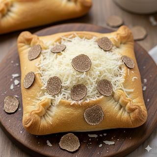 Quadrotto con tartufo e Grana Padano