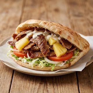Pita Kebab Con Piña