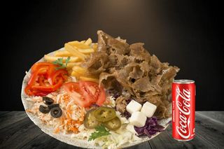 Talerz Kebab,Coca Cola 330 ml