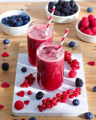 jus de fruits rouges