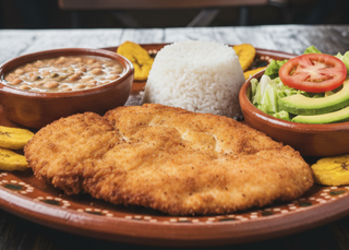 Carne Apanada Con Menestra