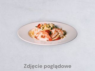 MAKARON KREWETKI W SOSIE ŚMIETANOWYM