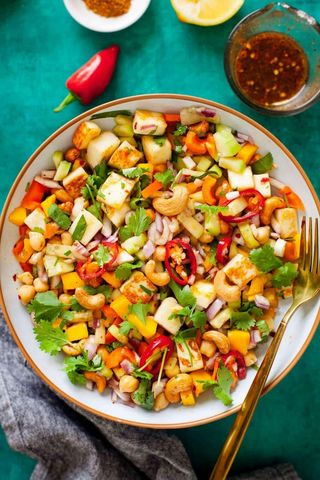 Paneer Cashewnut Salad