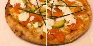 Pizza salmone e avocado