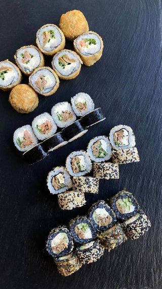 Сет пържена сьомга