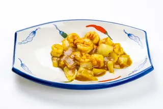 135 Gamberi con salsa curry