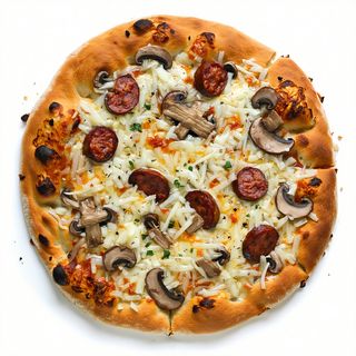 Funghi e salsiccia bianca senza lattosio