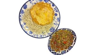 Hand pulled Xinjiang noodles with minced beef
