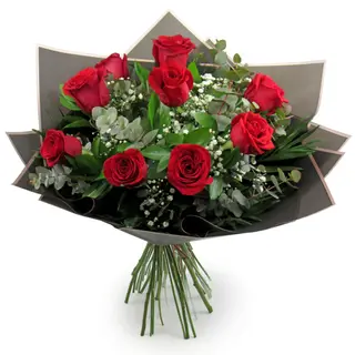 Nueve Rosas Rojas