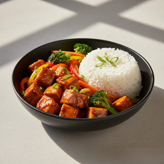 CURCAN DULCE-PICANT CU OREZ SI LEGUME          200g/250g