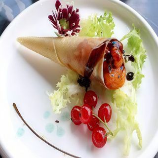 cono croccante di salmone