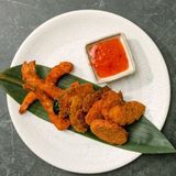 Tempura di gamberi e verdure