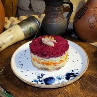 სალათი ქაშაყი ქურთუკის ქვეშ (შუბა)