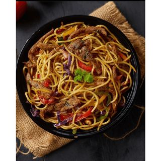 Shredded Beef Spaghetti
