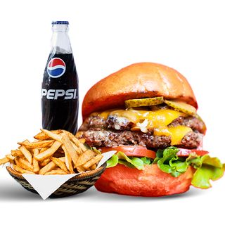 Marty’s Famous Cheeseburger (Regular) + Classic Fries + Pepsi
