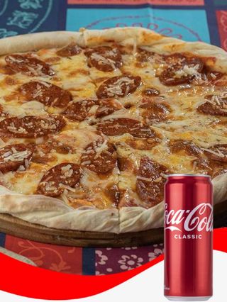 პიცა პეპერონი + კოკა-კოლა 0.33ლ