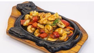 Creveti pe plita incinsa