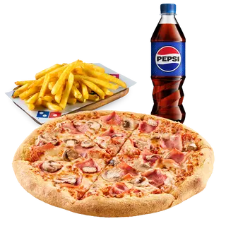 Zestaw Kibica: Pizza XXL + Frytki + Napój 0,5 l