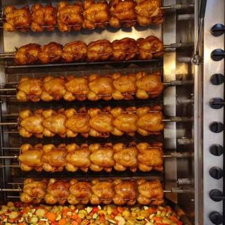 Roast chicken+ potatoes & Coca Cola 