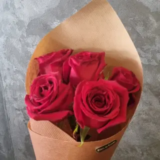 Bouquet 5 Roses Rouges