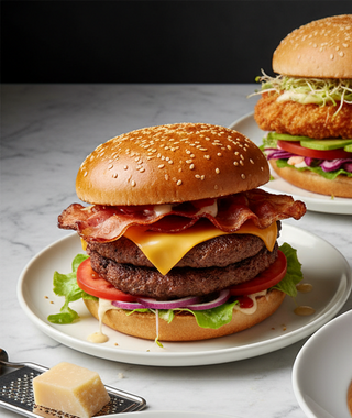 Hamburguesa con bacon